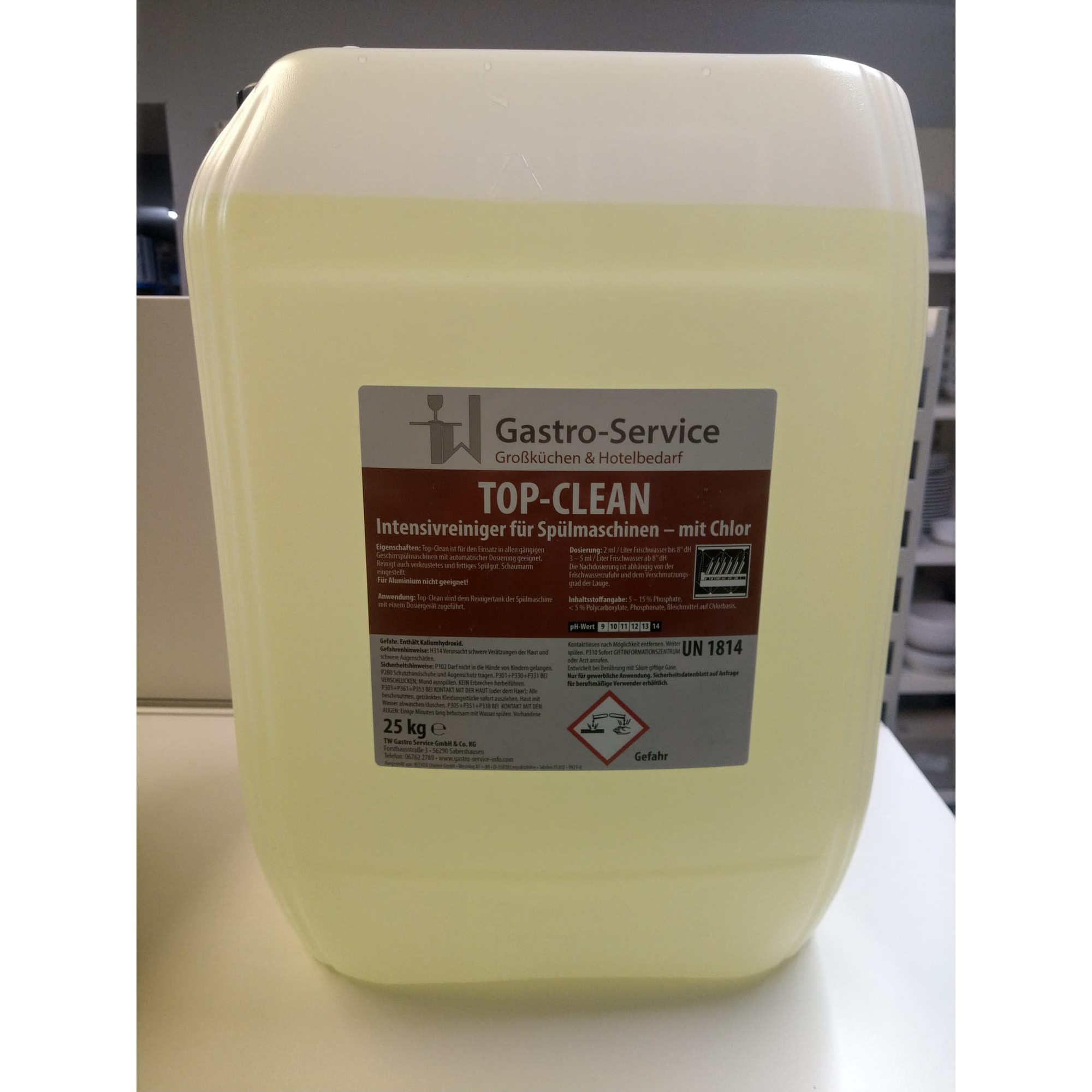 TOP-Clean - Intensivreiniger für Spülmaschinen - mit Chlor -25 kg